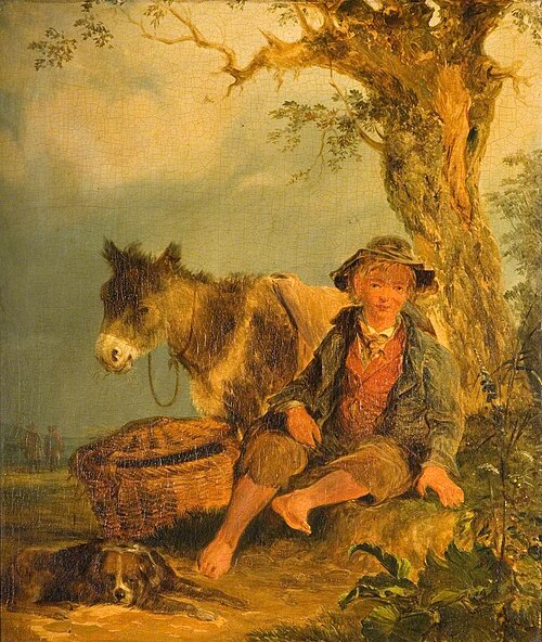 Landscape with a Boy and Donkey, , William Shayer