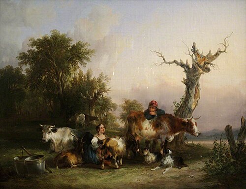 Milking Time, , William Shayer