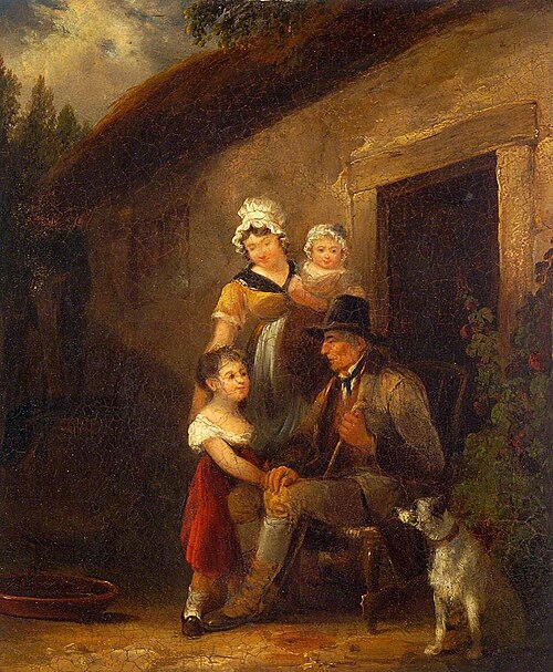 Cottage Door Scene, , William Shayer