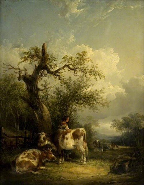 Landscape with Cattle, , William Shayer