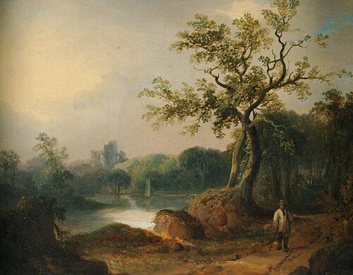 Landscape with Figures on a Path, , William Shayer