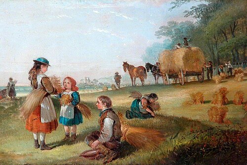 Harvesting, , William Shayer