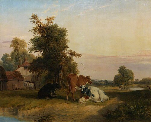 Landscape with Cattle, , William Shayer
