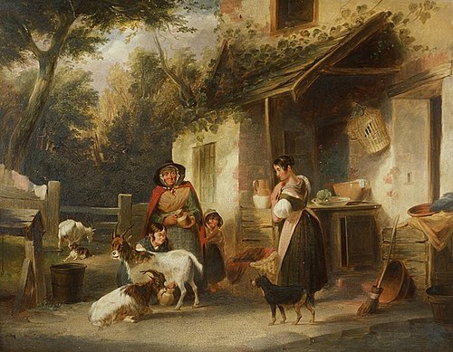 Farm scene, Wales?, 1800, William Shayer