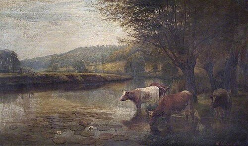 The Thames, Basildon, Berkshire, 1882, William Sidney Cooper