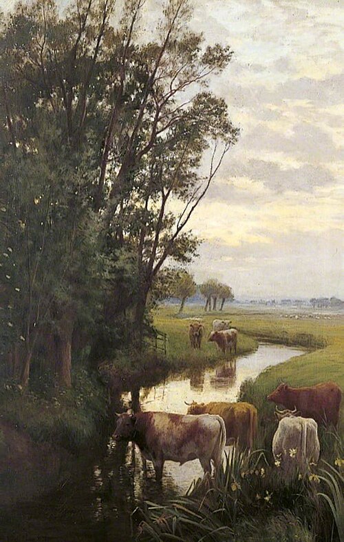 Evening at Sturry, Kent, 1890, William Sidney Cooper