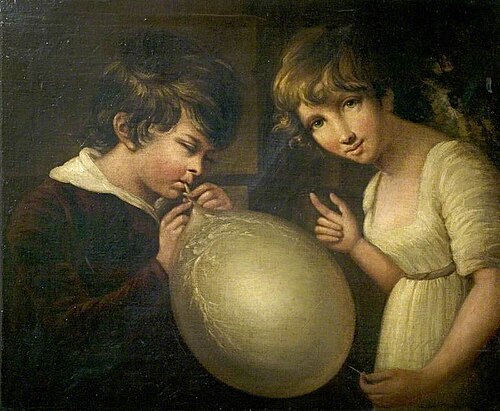 Boy and Girl with a Bladder, , William Tate