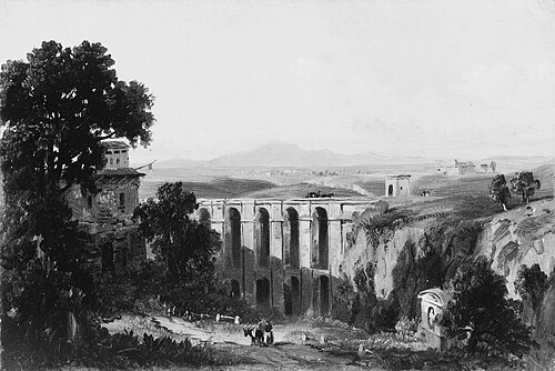 Civita Castellana and Mount Soracte, 1852, 1852, William Thompson Russell Smith