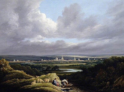 Oxford from a Distance: A Stormy Day, 1812, William Turner of Oxford
