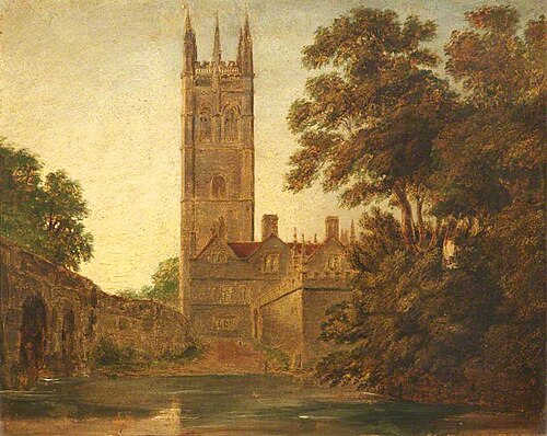 Magdalen Tower, 1813, William Turner of Oxford