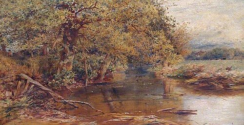 Mill Stream on the Loddon, Autumn, , William Gosling