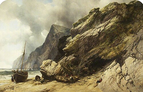 Cheyne Beach, Ilfracombe  (Slate Rocks at Ilfracombe), 1845, William West