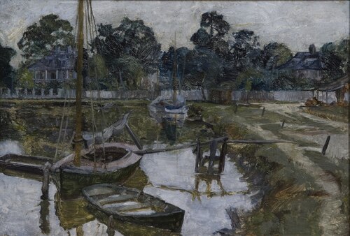 Bayou Saint John at end of Grand Route Saint John, 1887, William Woodward