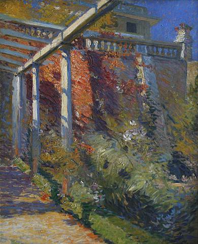 Sunken Garden Beneath Wall, Villa Francesca, Setauket, Long Island, 1915, William de Leftwich Dodge
