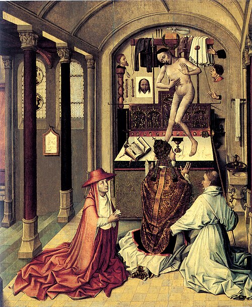 Mass of St. Gregory, 1440, Robert Campin