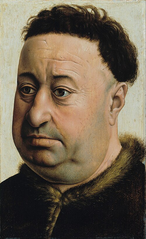 Portrait of a Fat Man, 1440, Robert Campin