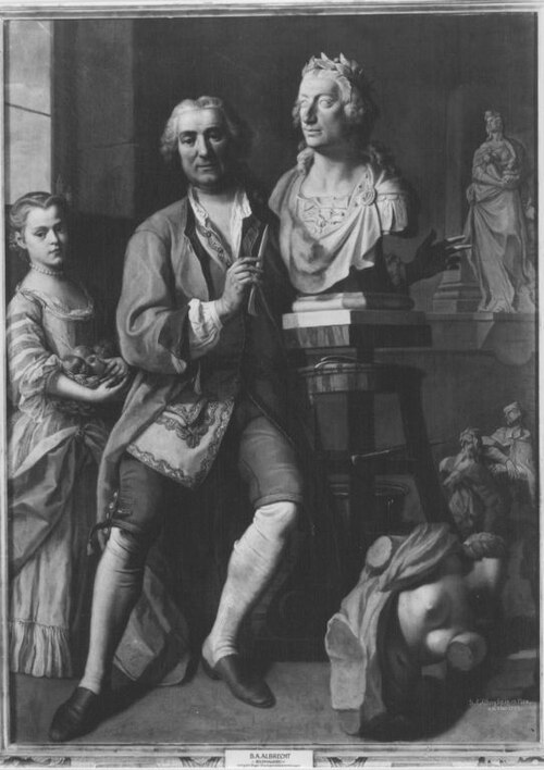 Bildnis des Bildhauers Johann Straub, 1763, Balthasar Augustin Albrecht