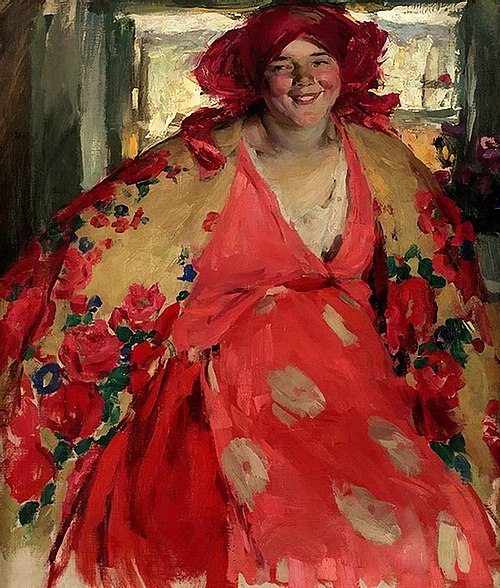 Smiling girl, 1920, Abram Arkhipov