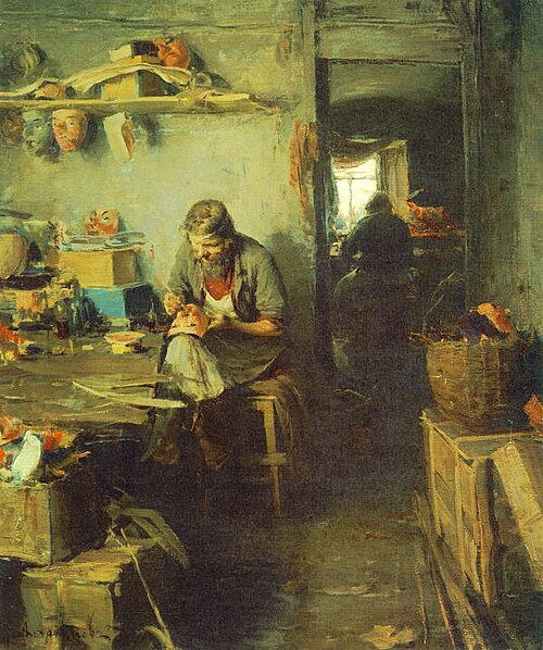 In the Mask Shop, 1897, Abram Arkhipov