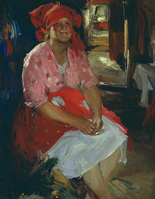 Woman in Pink, 1919, Abram Arkhipov