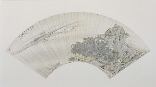 袁江山水图扇页, , Yuan Jiang