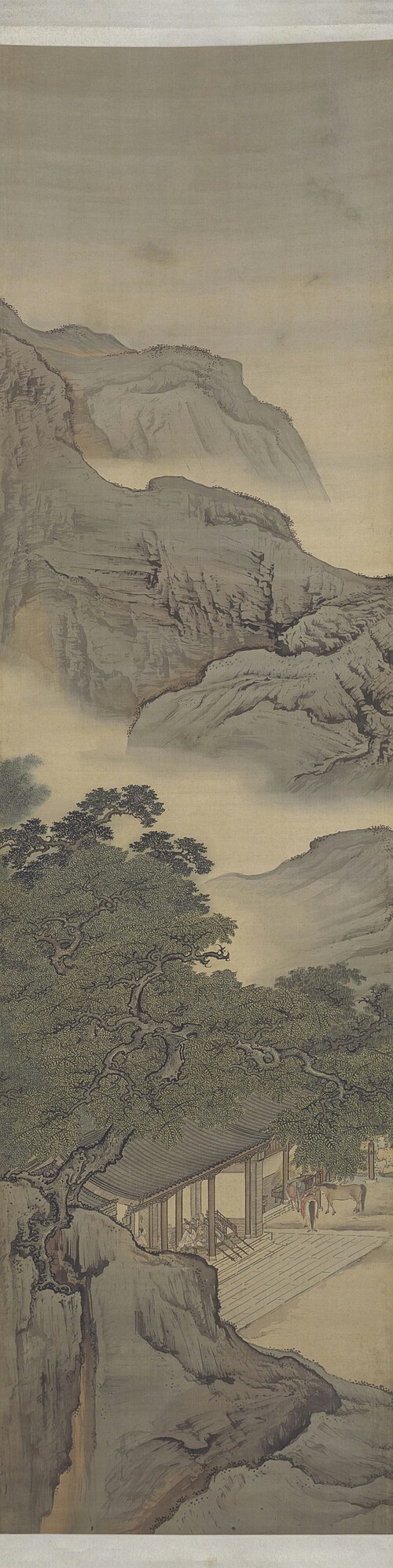 袁江竹苞松茂图屏, , Yuan Jiang