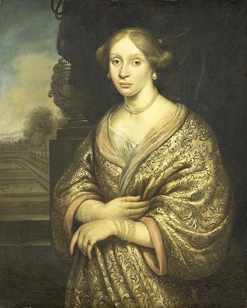 Maria van der Burght, eerste echtgenote van François Leidecker, 1674, Zacharias Blyhooft