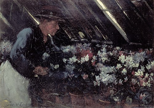 Homme dans la serre, 1887, Jacobus van Looy