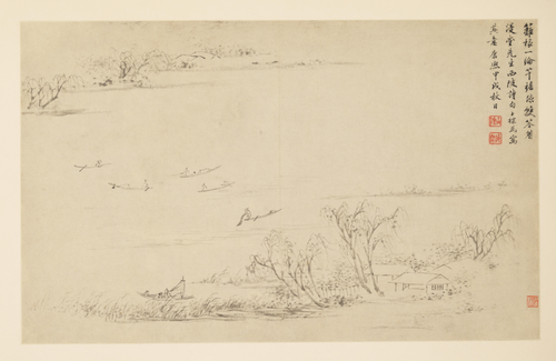 查士标西陂诗意图册, , Zha Shibiao