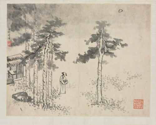 Landscape Album in Various Styles: Shibiao Waiting for the Moon, 1684, Zha Shibiao