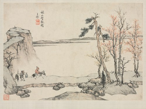 Landscape Album in Various Styles: Traveling in Autumn Mountains, 1684, Zha Shibiao