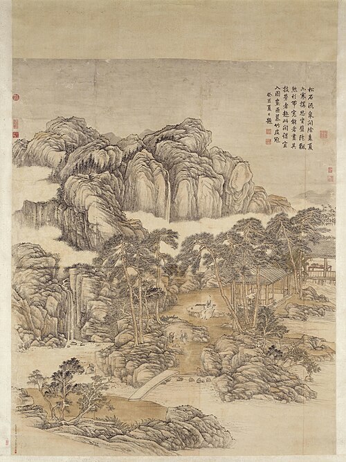 张宗苍乾隆皇帝抚琴图轴, 1753, Zhang Zongcang