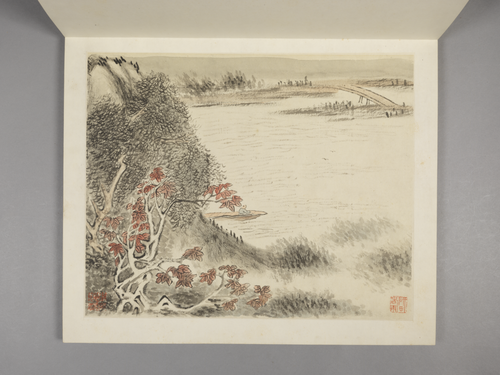 张宗苍、张冾山水合绘册, , Zhang Zongcang