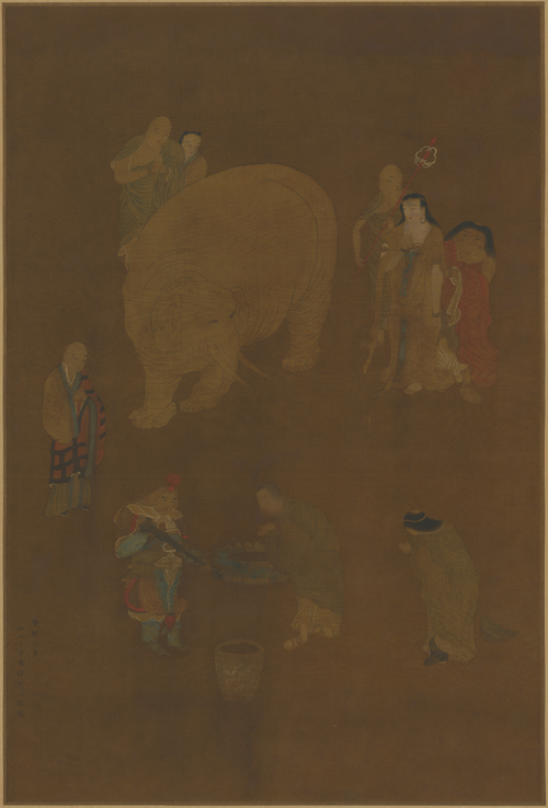 周禧洗象轴, 1663, Zhou Shuxi