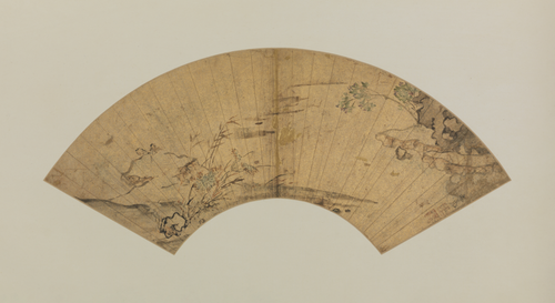 周之冕芙蓉残荷扇面, , Zhou Zhimian