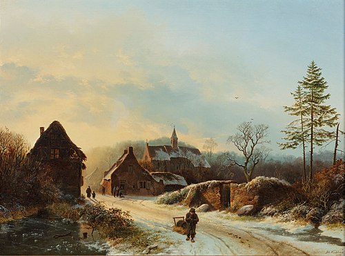 A winter’s day, , Barend Cornelis Koekkoek