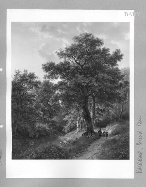 Eichenwald mit Staffage, 1835, Barend Cornelis Koekkoek