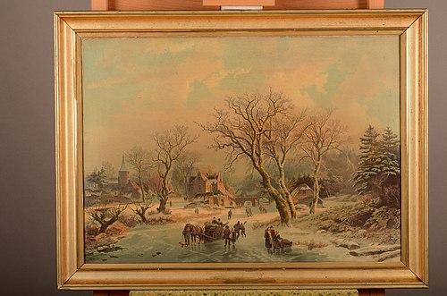 Winterlandschap, , Barend Cornelis Koekkoek