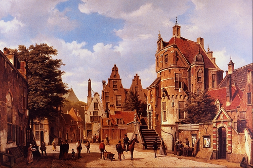 Old Amsterdam, , Barend Cornelis Koekkoek