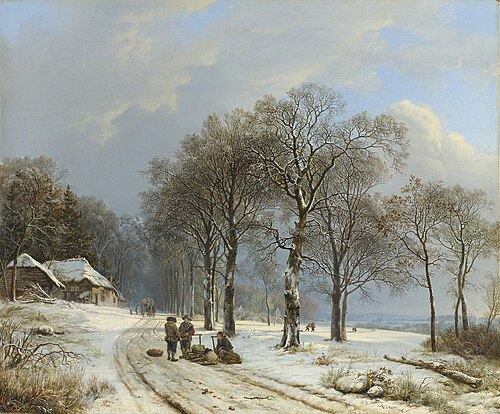 Paysage d'hiver en campagne, 1835, Barend Cornelis Koekkoek
