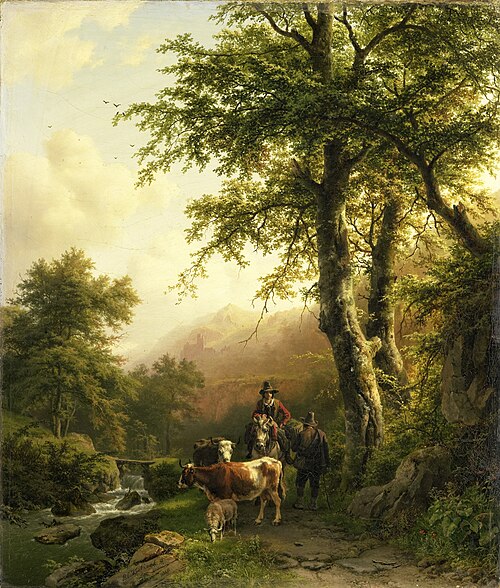 Paysage d'Italie, 1848, Barend Cornelis Koekkoek