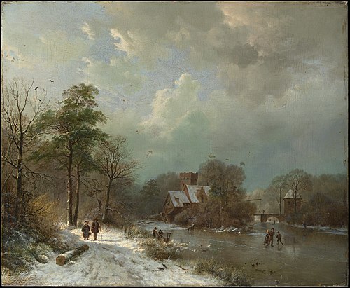 Winter Landscape, Holland, 1833, Barend Cornelis Koekkoek