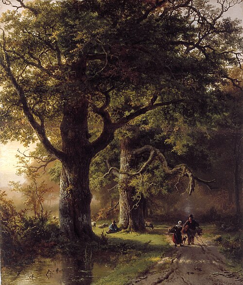 A Forest Stroll, 1848, Barend Cornelis Koekkoek