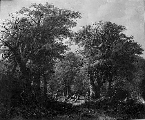 oak-forest, 1843, Barend Cornelis Koekkoek