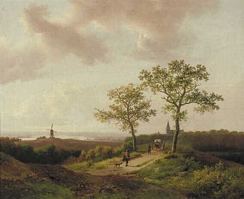 Landscape in Guelders, 1840, Barend Cornelis Koekkoek
