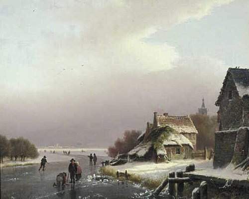 Winter Landscape, 1841, Barend Cornelis Koekkoek