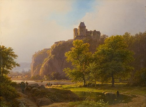 Zomerlandschap met een burcht, 1845, Barend Cornelis Koekkoek
