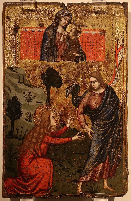 Madonna lactans and Noli me tangere, 1375, Barnaba da Modena