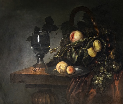Nature morte au panier de fruits, 1650, Bartholomeus Assteyn
