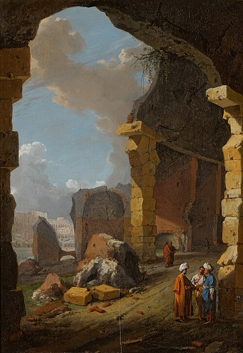 Roman ruins with turbaned figures, 1635, Bartholomeus Breenbergh